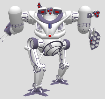 金属机器人 模型 su草图模型下载