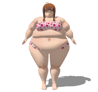 女孩人物模型  胖女孩su草图模型下载