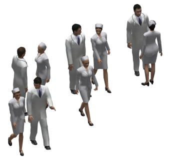 医生医护人员人物模型su草图模型下载