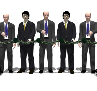 职业任务男性人物 su草图模型下载