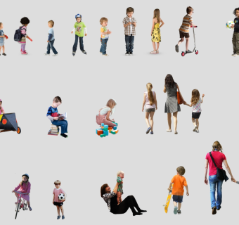 儿童 男孩女孩人物 su草图模型下载