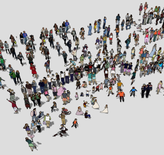 男性人物 女性人物  su草图模型下载