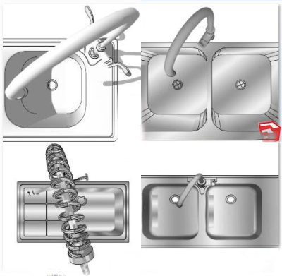 不锈钢水槽su草图模型下载