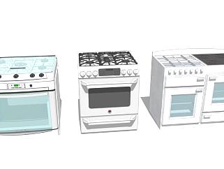 家用电器  烤箱 微波炉su草图模型下载