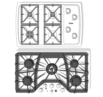 厨房用品用具 su草图模型下载
