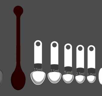 现代勺子 木勺su草图模型下载