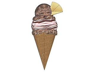 甜筒冰淇淋 su草图模型下载