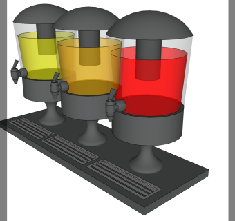 果汁机器 饮料饮品机su草图模型下载