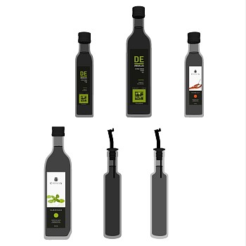 酒瓶 洋酒 红酒 酒瓶子su草图模型下载