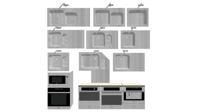 厨房用品用具 su草图模型下载
