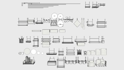 厨房用品用具  su草图模型下载