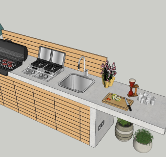 厨房 用品用具  su草图模型下载