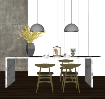 餐具装饰组合 su草图模型下载