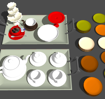 厨房用品用具 杯子 su草图模型下载