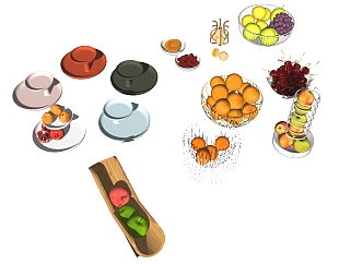 食物水果 橘子 su草图模型下载