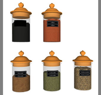 厨房粮食密封罐子 杂粮  su草图模型下载