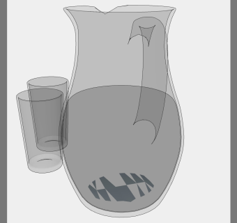 透明玻璃水杯 su草图模型下载