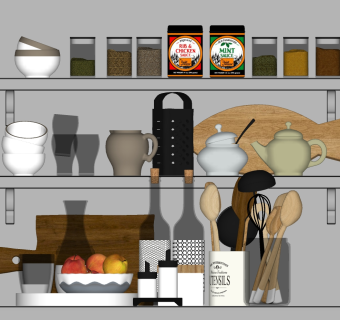 厨房厨具 厨房用品 碗  su草图模型下载