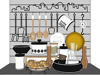<em>厨房厨具</em> 厨房用品 碗 su草图模型下载