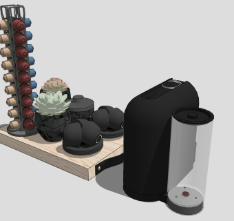厨房摆件 咖啡机  su草图模型下载