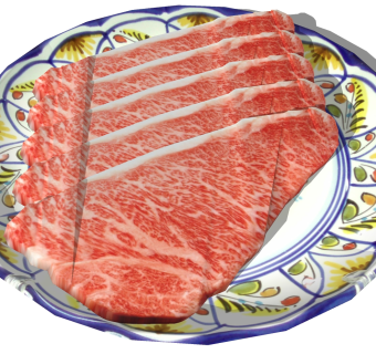 食物 肉 牛排羊排 盘子su草图模型下载