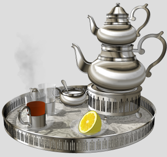 欧式法式金属茶壶 金属不锈钢茶壶  su草图模型下载