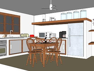 厨房后厨厨房用品 用具 su草图模型下载