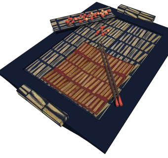 日式餐具，盘子su草图模型下载