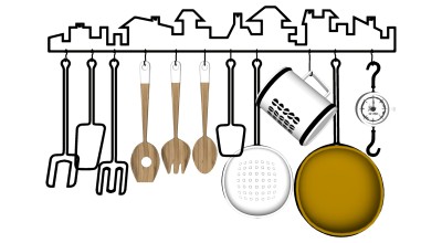 置物架 厨房用品用具 铲子 漏勺 杯子 食品称，厨具su草图模型下载