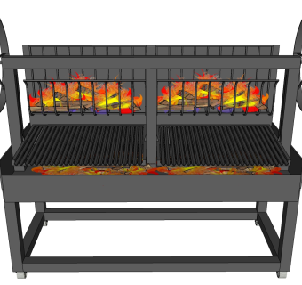 金属室外户外烧烤架子  ， 烧烤架 ，烧烤箱su草图模型下载