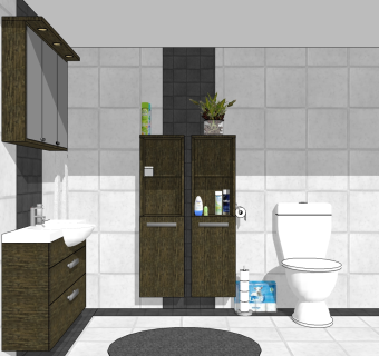 洁具用品洗手台盆 镜子 储物柜子 隔断间淋浴间 洗手台盆 镜子  su草图模型下载