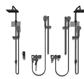 浴室淋浴花洒 su草图模型下载