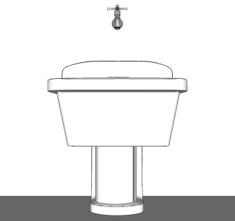 拖把池龙头组合su草图模型下载