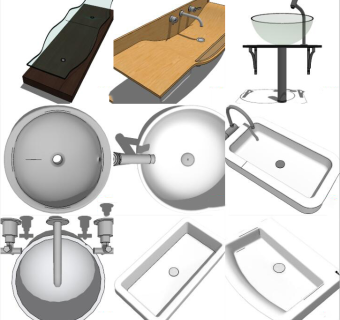洁具用品卫生用品 su草图模型下载