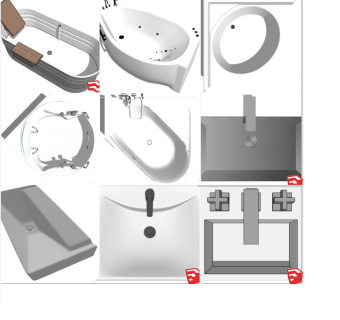 洁具用品卫生用品 浴缸  su草图模型下载