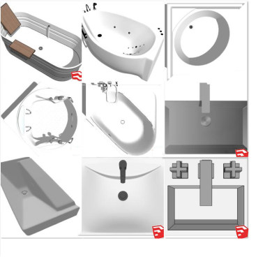 洁具用品卫生用品 浴缸  su草图模型下载