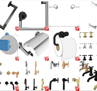 洁具用品卫生用品 su草图模型下载