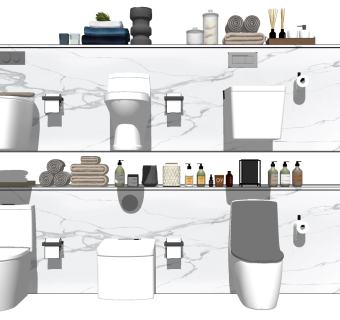 浴室卫生间洁具 马桶 su草图模型下载