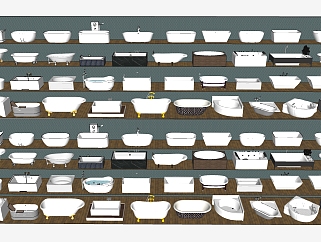 独立式浴缸 <em>嵌入式浴缸</em> 异形浴缸 su草图模型下载