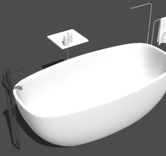 洁具用品 浴缸  su草图模型下载