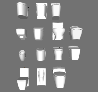 智能马桶 坐便器  su草图模型下载