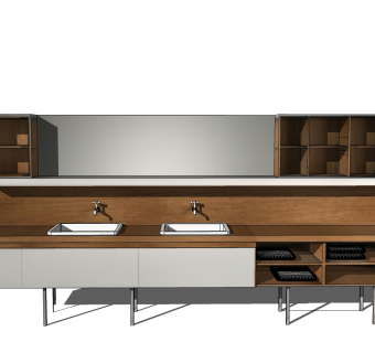 洁具用品卫生用品 洗手台盆 su草图模型下载