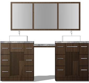 浴室洁具用品 储物柜子  su草图模型下载