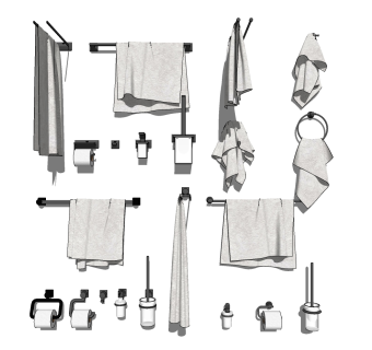 浴室用品  su草图模型下载