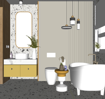 卫生间卫浴用品  su草图模型下载