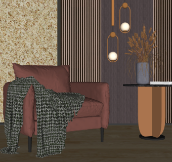 现代休闲椅su草图模型下载