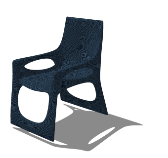 单人椅子餐椅休闲椅su草图模型下载