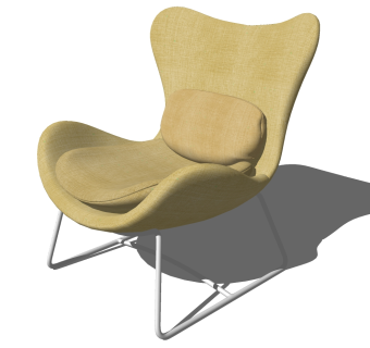 意大利休闲椅，su草图模型下载