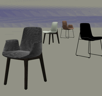 单人休闲椅子，餐椅su草图模型下载