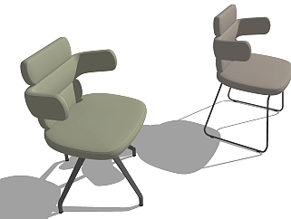 单人<em>休闲</em>椅子，单椅，su草图模型下载